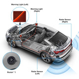 Universal 24Ghz Millimeter Wave Radar 20M BSD Bd Spot Detection System Lane Change Assist Highlight Warning Light Strip