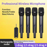 Recharging Echo Treble Bass 2.4G Wireless Microphone for Home Cinemas Karaoke Church Speech Handheld Mic Professional