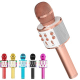 Karaoke Microphone for Kids Singing,5 in 1 Wireless Bluetooth Portable Handheld Mic Speaker hine Player Recorder Home Gifts