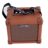 Aroma 10W Brown Amplifier Speaker Box Electric Guitar Amplifier Radio Receiver Speaker Ag-10A Handy Acoustic Guitar Amp Sound