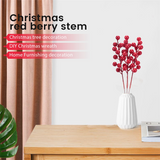 20 Pack 8inch Artificial Christmas Red Berries Stems for Ornaments,DIY Xmas Wreath,Holiday and Home Decor