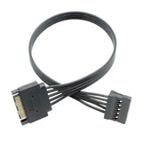 Lightweight SATA Compact Good Conductivity Useful 15 Pin Hard Drive Power Supply Splitter Cable