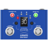 Lekato Drum Machines Looper Pedal Built-In 30 Drums 11 Mins Recoding Time High Precision Tuner 4 Loops