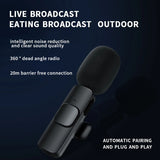 Lavalier Microphone Portable Audio Video Recording Mini Lapel Mic Wireless Microfone for Game Phone