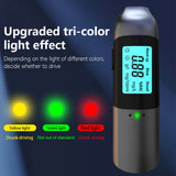 Alcohol Tester Portable High Accuracy Breathalyzer Non-Contacting Breath Detector USB Rechargeable with Digital LED Screen