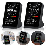 4 in 1 Digital Indoor Air Quality USB Rechargeable CO2 TVOC Temperature Humidity Monitor Multifunctional for Home Office