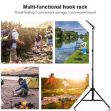 Portable Camping LED Selfie Lamp Photography Light with Tripod Stand for Outdoor Picnic Barbecue Adjustable Telescop