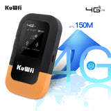 new design KuWFi wireless 3000mAh mobile 4g lte unlocked pocket wifi router with sim card slot