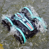 New 2.4G Amphibious Stunt Remote Control Car Double-sided Rolling Children's Electric Toy