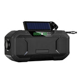 Hand Crank Radio Multifunctional Flashlight IPX5 Waterproof Bluetooth-compatible Household Phone Charger Orange