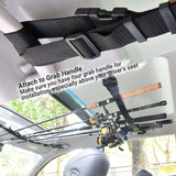 Mounted Gear Vehicle Fishing Rod Rack Holder Strap Storage Car Rest Belt Carrier for SUV Van