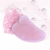 Natural crystal powder jade roller facial massage, beauty massage stick scrapping plate stone