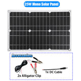 Dual 25W Panel+6000W Inverter Solar Power Generation System DC 12V to AC 110V/220V with Smart USB Charger Ports