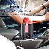 12V 24V Smart Car 2-In-1 Hot And Cold Cup Drinks Holder Home Fast Refrigeration Coog/Heating Mini Touch Screen Beverage Mug