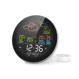 Tuya WIFI Station Table Clock Outdoor Indoor Temperature Tester Weather Forecast Thermometer Hygrometer