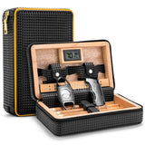 CLA-23KW1 Portable Humidor Box with 4 PCS Humidifier Pack for Travel Smoking Set - Cigar