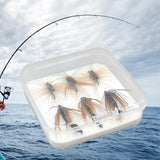 6Pcs Realistic Fly Fishing Lures Accessories Support Portable with Hook for Freshwater Gifts Anglers Beginners Saltwater