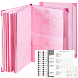 Document Organizer Folio with 12 Pockets Envelopes in Case I Go Missing Binder Important FileOrganizer Comes Labels Sticker