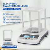 Lab Analytical Balance Double-screen Display Precision Jewelry Digital Weight Scale 200g/300g/500g 0.001g