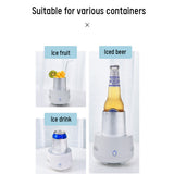 12/24V Car Mini Refrigerator Summer Quick Coog Cup Portable Travel Home Dual-Use Freezing Water Beverage Zip-Top Can Beer