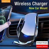 30W Wireless Charger Automatic Magnetic Air Vent Phone Holder Stand for iPhone 15 14 13 Xiaomi Samsung Fast Car Charging