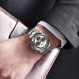 PAGANI DESIGN New Classic Men's Quartz Watches Ceramic Bezel Stainless Steel Waterproof Clock Luxury Sapphire Glass Chronograph