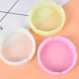 Eco-Friendly Silicone Soft Round Ash Tray PLuminous Portable Fluorescent Ashtray Anti-Scalding Cigarette Holder