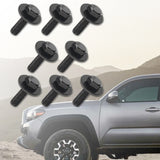 8 Pack 12mm Front Plate with Top Bolt and Gasket Skid Plates Bolts Fit for Toyota 4Runner Tacoma 1995-2023