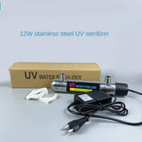 110V/220V Stainless Steel UV Water Sterilizer Ultraviolet Tube Lamp Direct Drink Disinfection Filter Aquarium Fish Tank Purifier