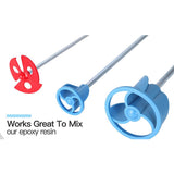Pack of 3 Paint, Epoxy Resin, Mud&Ceramic Glaze Mixer Paddle Blades-Power Drill Stirring Attachment-Mixer Mixing Paddles