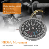 NH36/NH36A Automatic Movement Crown At 3 Self-Winding nical Date/Day Watch Replacements Part for