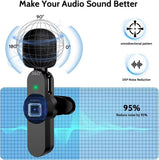 3-in-1 Lavalier Lapel Wireless Microphone Professional Mini Mic for Mobile Phone Camera Studio Use Live Streaming Teaching