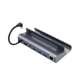1 PCS 6 In 1 USB C Hub USB C Docking Station To -Compatible 4K60hz RJ45 PD100W Dock USB 3.0 HUB Extended Dock USB-C Hub