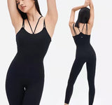 Nude Feel Beauty Back  Fashion Workout Clothes With Chest Pad Professional Air Sports Yoga Jumpsuit