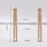 Wood Clothes Pins Pegs Old School 50 Count Round Clothespins Weather Resistant Dolls Traditional Peg