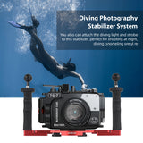 Andoer Dual Handle Diving Rig Handheld Underwater Stabilizer with Shutter Release Lever for GoPro Canon Sony Nikon Camera