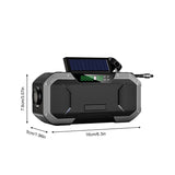 Hand Crank Radio Multifunctional Flashlight IPX5 Waterproof Bluetooth-compatible Household Phone Charger Orange