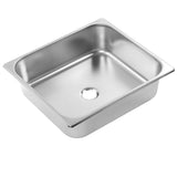 Single Sink Bowl Undermount Single Bowl 304 Stainless Steel Fast Discharge Brushed Surface  Appearance Recessed for Boat