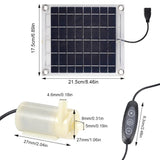 12V 10W Water Garden Decoration Mini Solar Panel Pump Watering System with Adjustment Switch Kits for Fish Tank