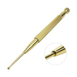 Brass Acupunctures Point Probe Auricular Detection Pen Beauty Ear Reflex Zone Health Care Massage Stick