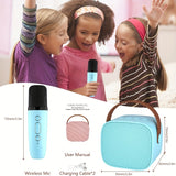 Children's Karaoke Machine, Pink And Blue Dual Microphones, Suitable For Gifts For Children,