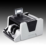 Dual screen display of counting verification machine, multi country currency available