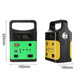 Portable Generator with 3 Bulbs, Radio, and Outdoor Solar Power Panel - Camping Kit for LED Emergency Lighting with Remote Control