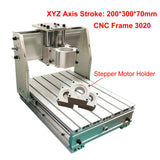 Aluminum Mini Frame Kit 3020 DIY CNC Engraving hine 1605 Ball Screw With NEMA23 Stepper Motor Bracket Stroke 200x300x70mm