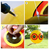 3 Piece Set Of Reflective And Scary Eye Balloon Bird Repellent To Prevent Birds Staying Away From The Garden