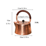 350ml Copper Teapot - Kung Fu Pot For Tea House, Home & Picnic