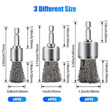 12PCS Brush Drill, Wire Wheel Cup Brushes for Drill Paint Surface Rust Removal and Small Spaces