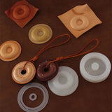 Leathercraft Donut Mold Manual DIY Vegetable Tanned Leather Shaping Synthetic Resin Die with Cutting Auxiliary Ruler