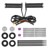 DC 12V Hand Heated Electric Grips - 5-Gear, Silicone, Adjustable, Hot Grip Handle for Motorcycle in Winter