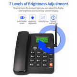 Cordless 2G Fixed Wireless Phone with Antenna, Radio, and Alarm Clock Function